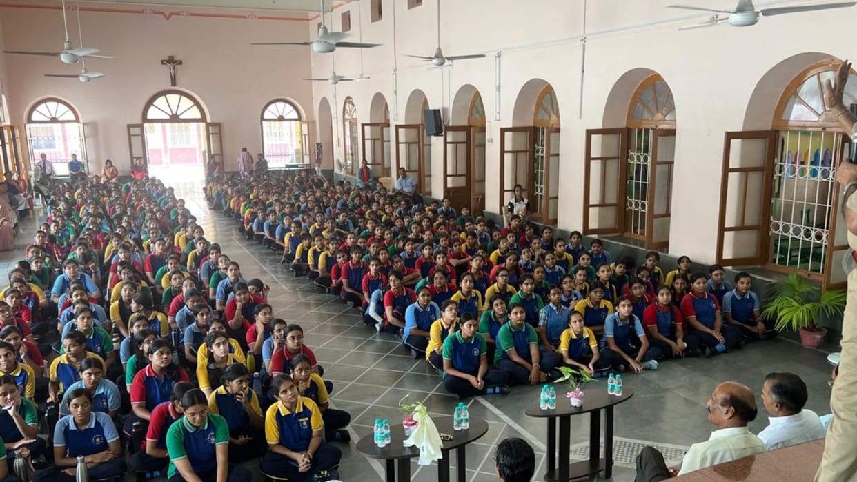 Measures were told to the students to stay alert on social media