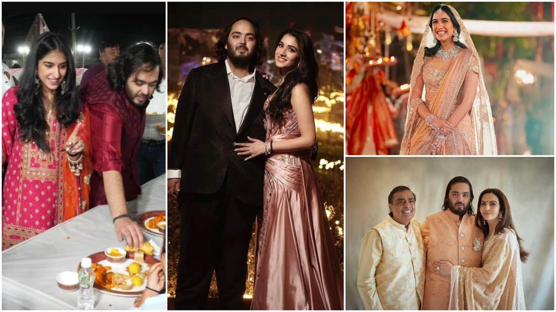 Anant Ambani Radhika Merchant seven Month long Mega wedding engagement to pre wedding and 7 phere photos