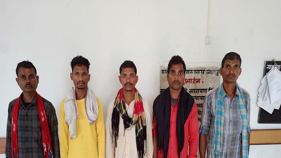 पांच नक्सली गिरफ्तार