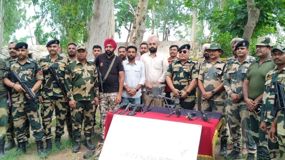 Firing on drone coming from pakistan in Fazilka by BSF