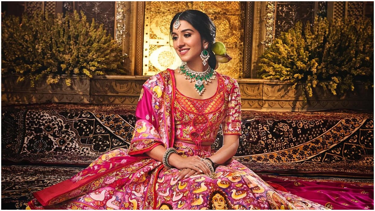 Anant Ambani Radhika Merchant Reception Radhika First Look At Shubh Ashirwad Ceremony