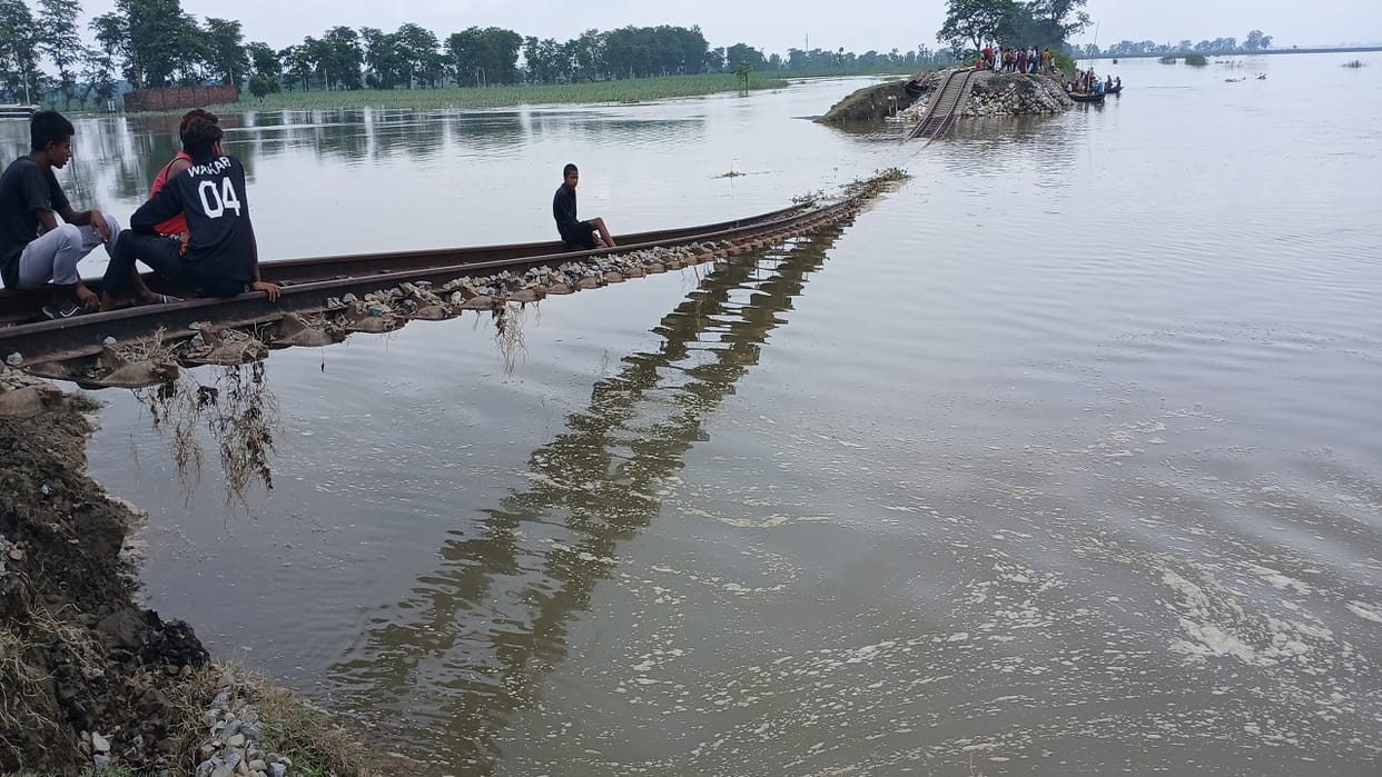 Flood affected farmers protest in Lakhimpur Kheri