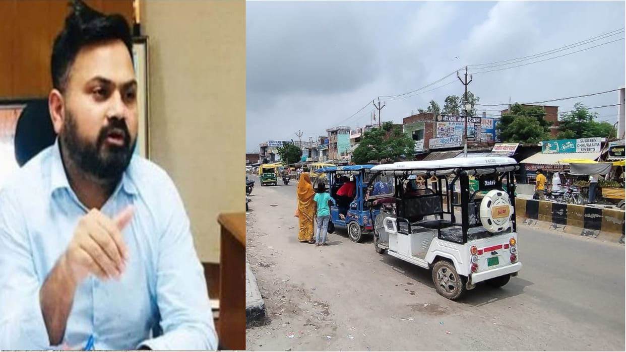 DM Sant Kabir Nagar Mahendra Singh Tanwar started the work of beautification of Menhdawal bypass