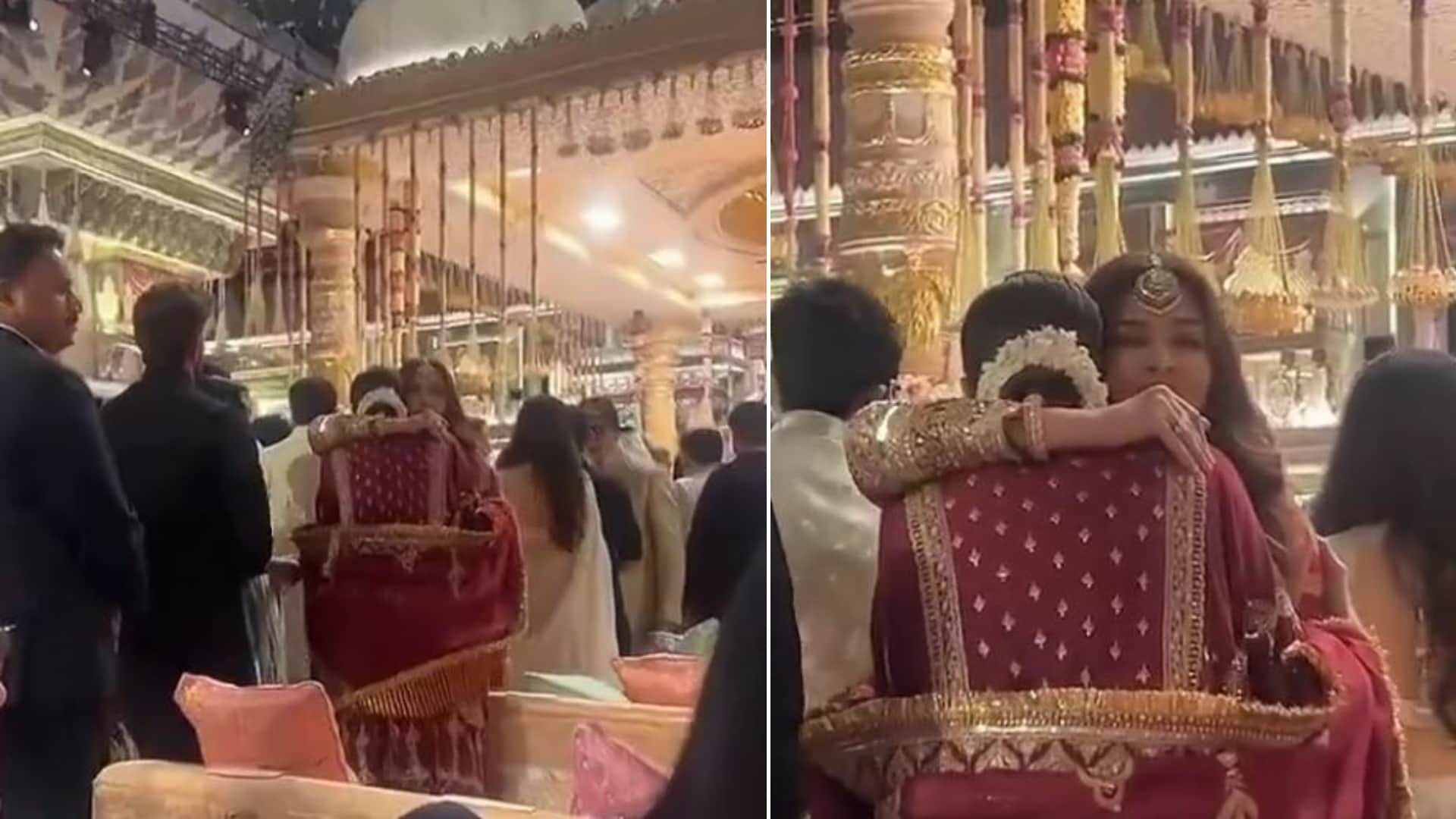 Aishwarya Rai Gets Emotional While Hugging Pregnant Deepika Padukone at Ambani Wedding Watch viral video