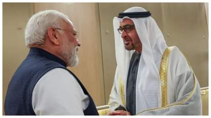 जायद अल नाहयान के साथ पीएम मोदी (फाइल फोटो)।