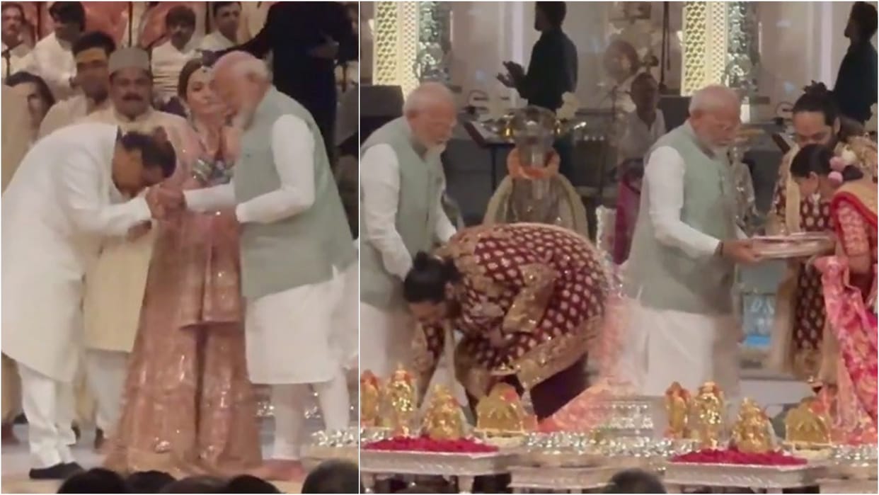 Prime Minister Narendra Modi attended Aashirwad ceremony of Anant and Radhika in Mumbai