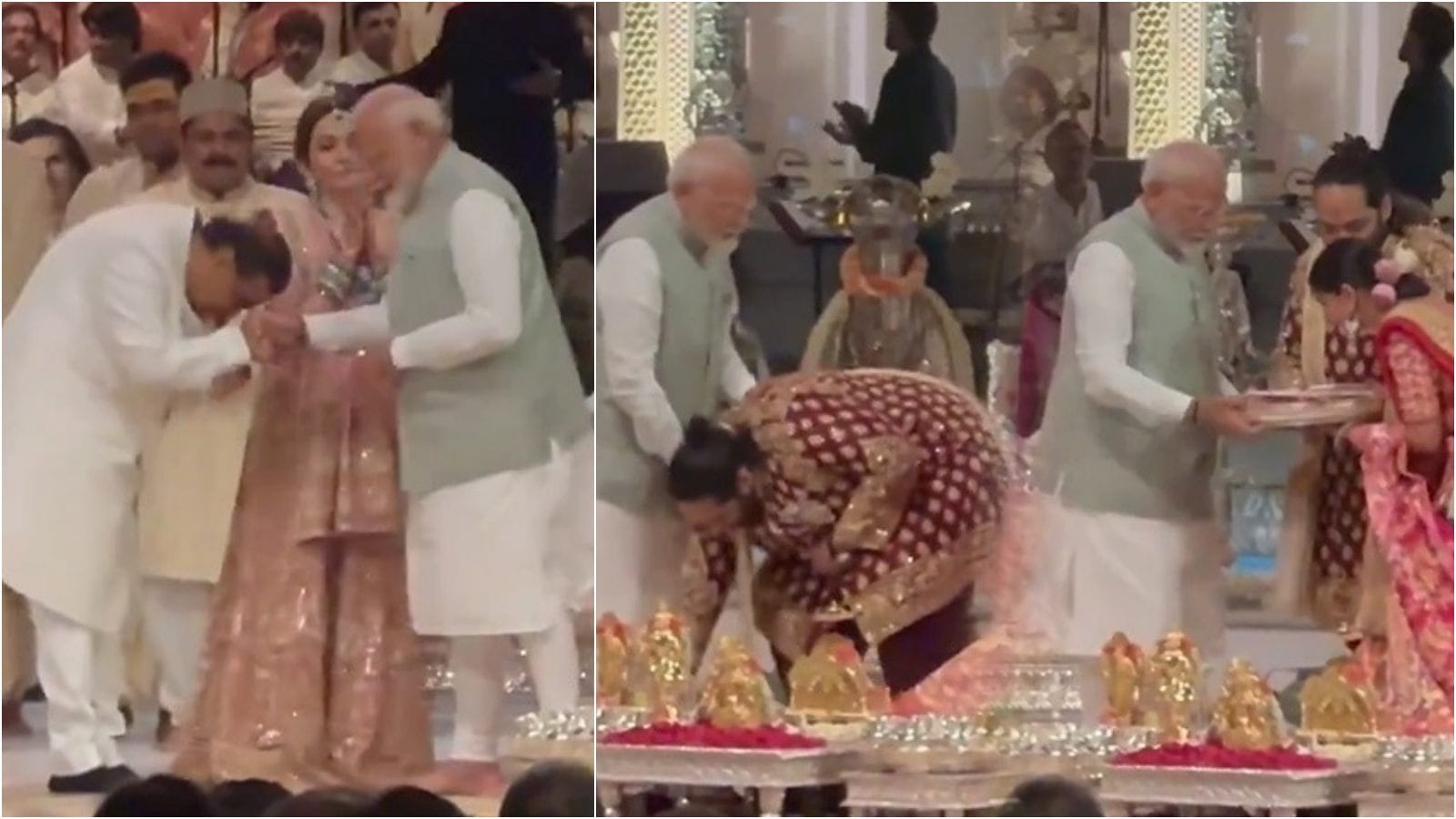 Anant Ambani and Radhika Merchant receives grand welcome in Jamnagar After Wedding Deets Inside