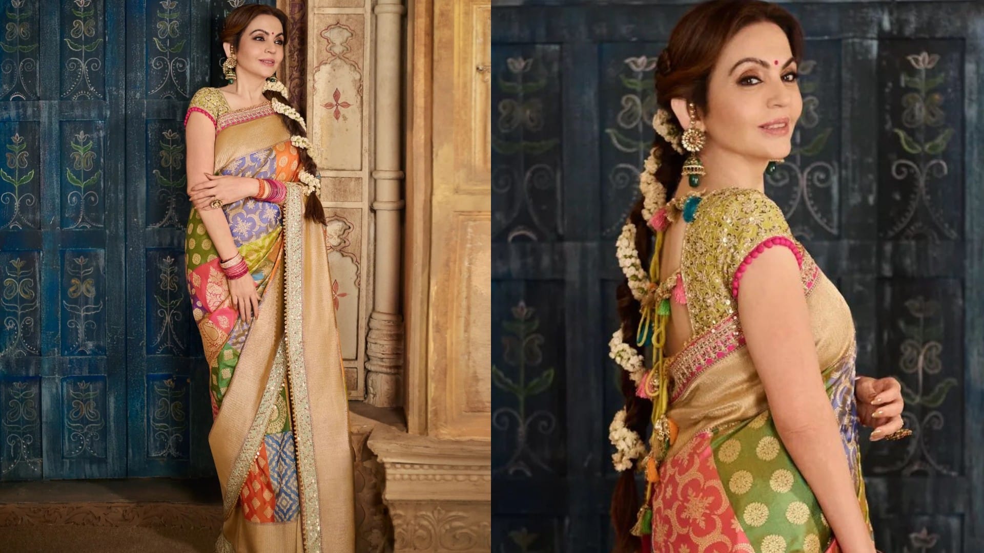 Nita Ambani looks represent Indian handicraft heritage in Anant Radhika wedding