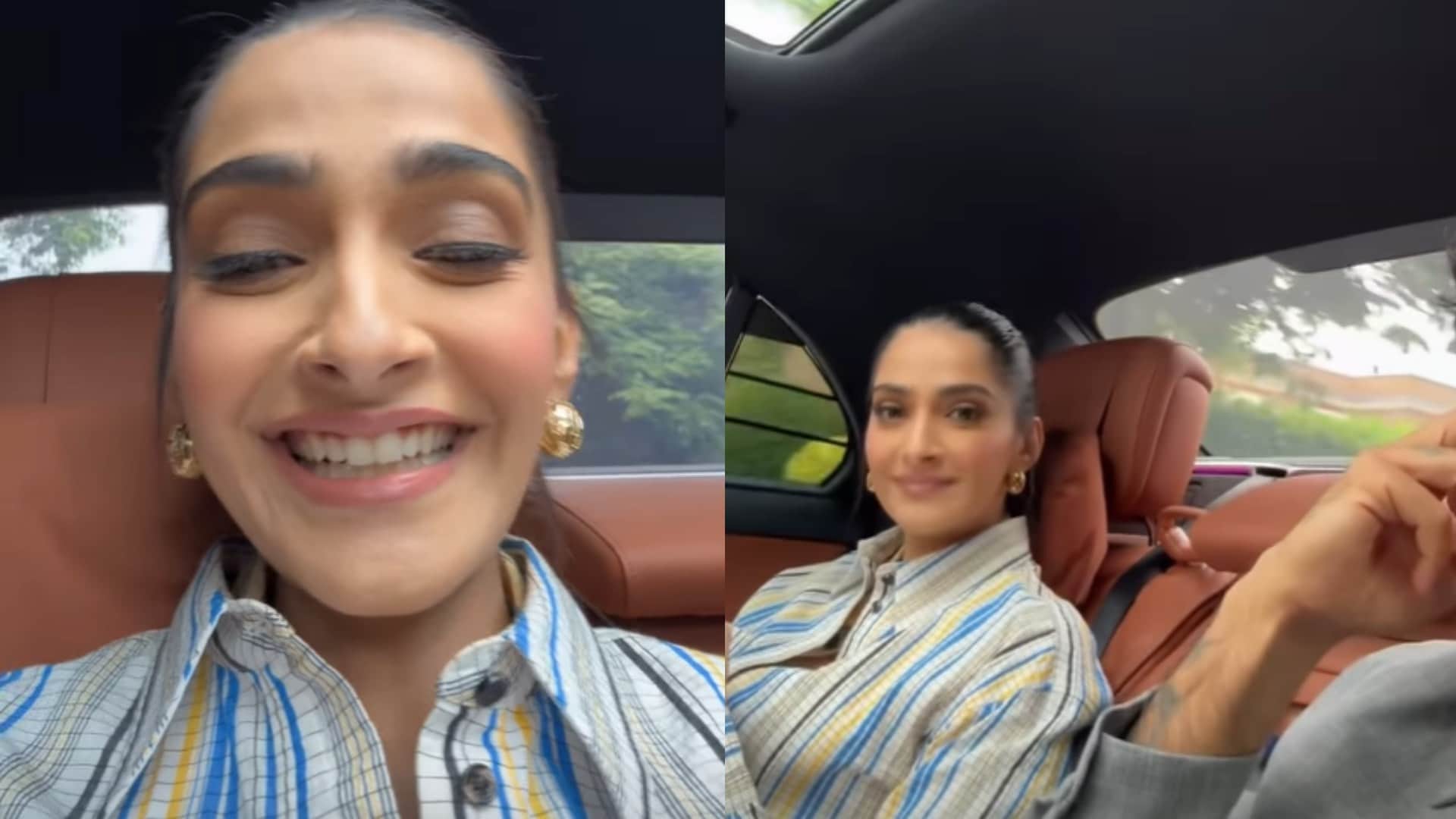 Sonam Kapoor arrived to watch the Women Wimbledon final with husband Anand Ahuja see beautiful photos
