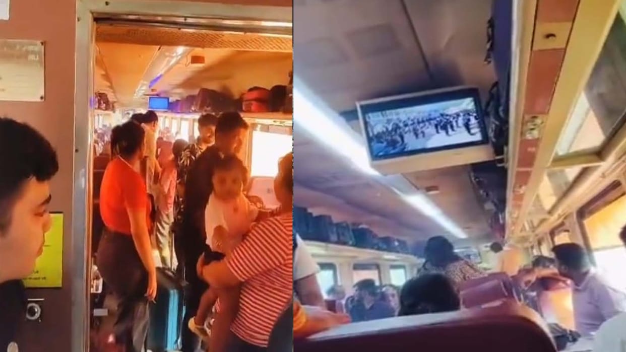 Kanpur: Panic due to smoke in Tejas' executive coach