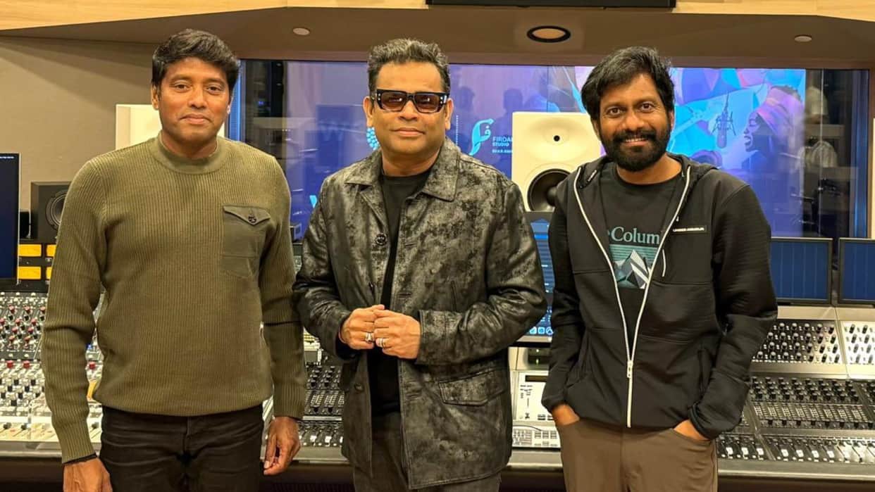 Ram Charan film RC 16 pre production work starts in dubai Buchi Babu sana shares pic with AR Rahman Rathnavelu