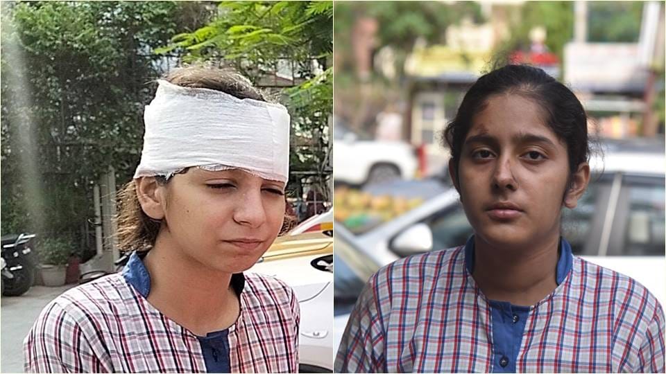 A speeding vehicle hit an e-rickshaw carrying school children in Sahibabad several students injured