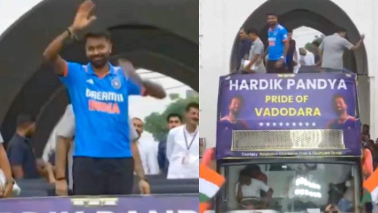 Hardik Pandya reached Vadodara for the first time after winning the T20 World Cup, got a grand welcome,  video
