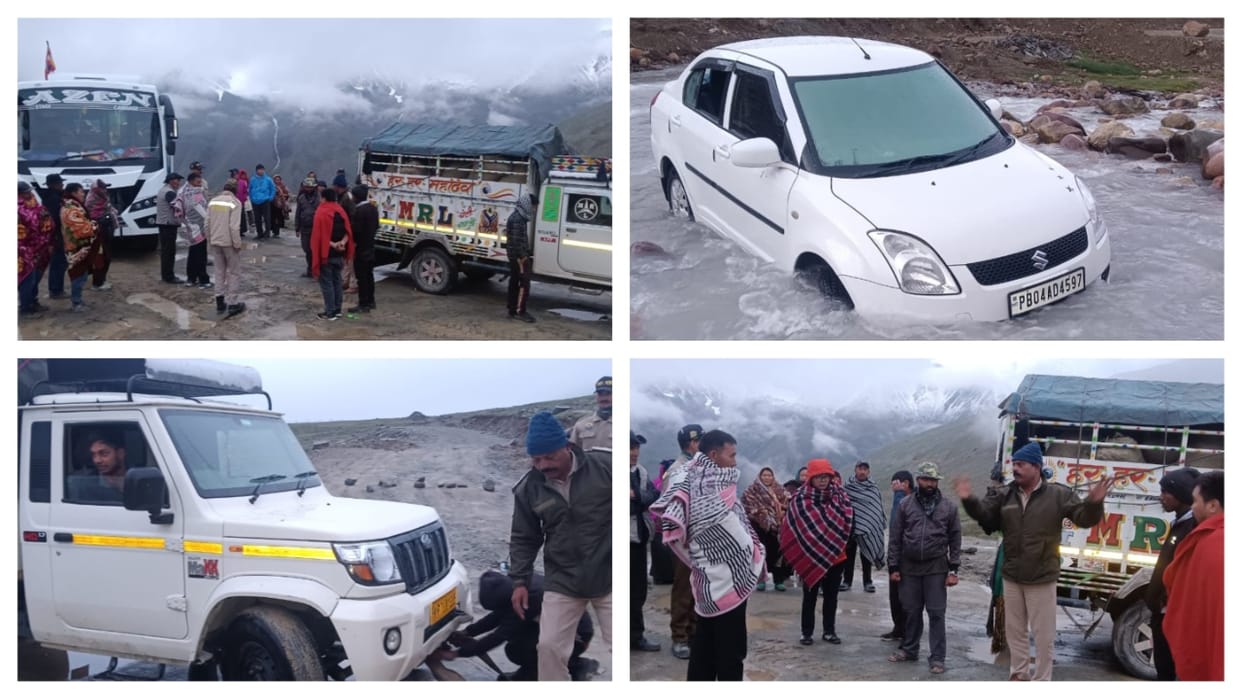 44 tourists stranded at Kunzum Top Lahaul Spiti Police rescued