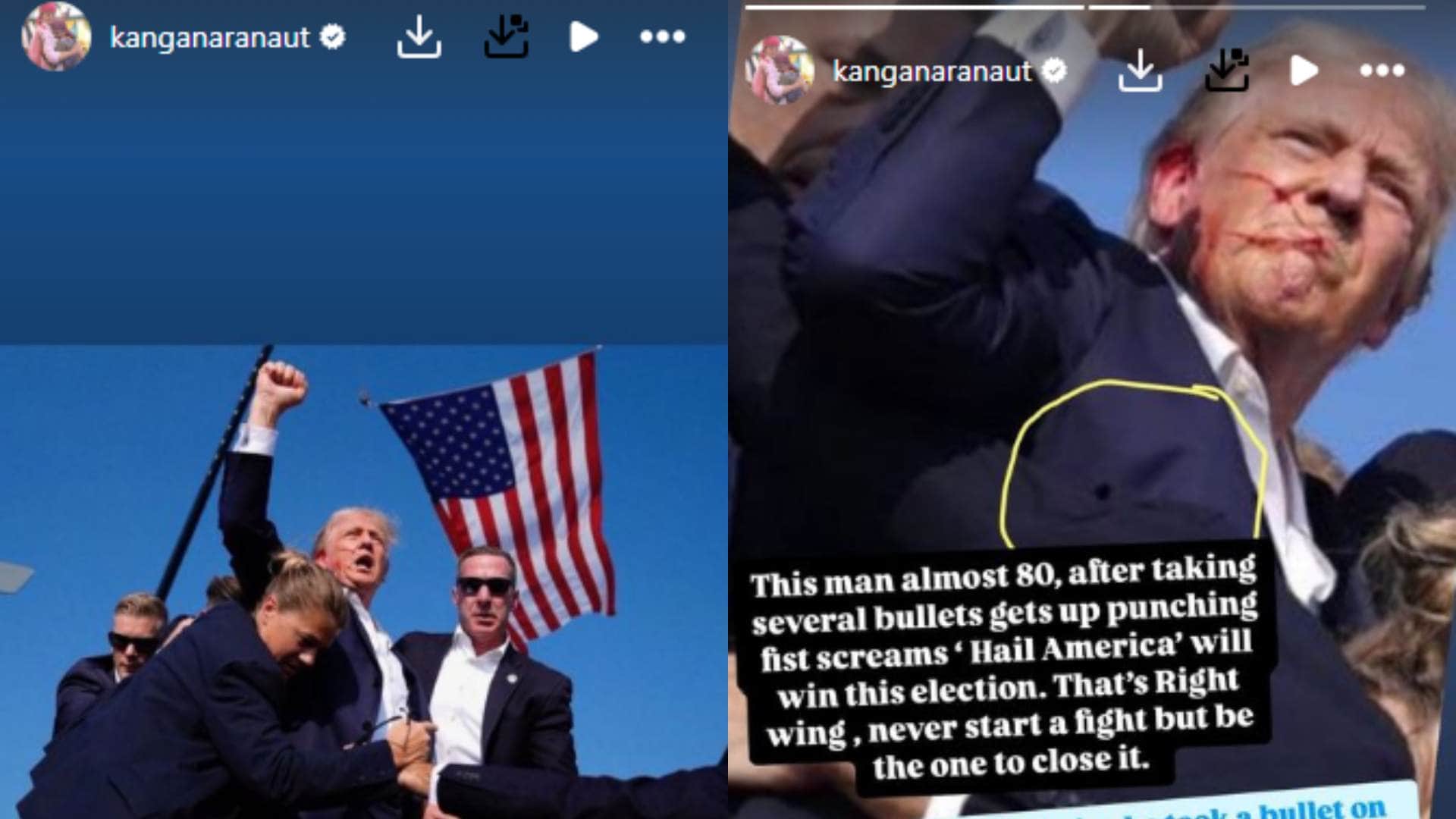 Kangana Ranaut reaction on the firing on Donald Trump said He took a bullet on his chest