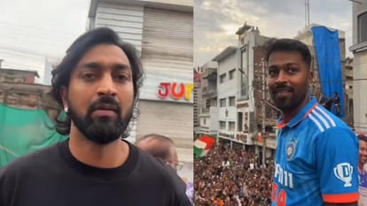 Hardik Pandya reached Vadodara for the first time after winning the T20 World Cup, got a grand welcome,  video
