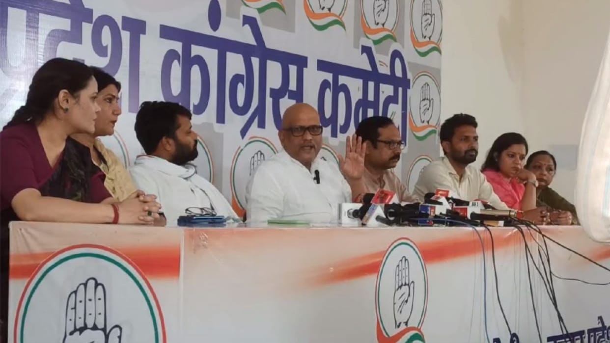 UP Congress chief Ajay Rai addressed media in Lucknow.