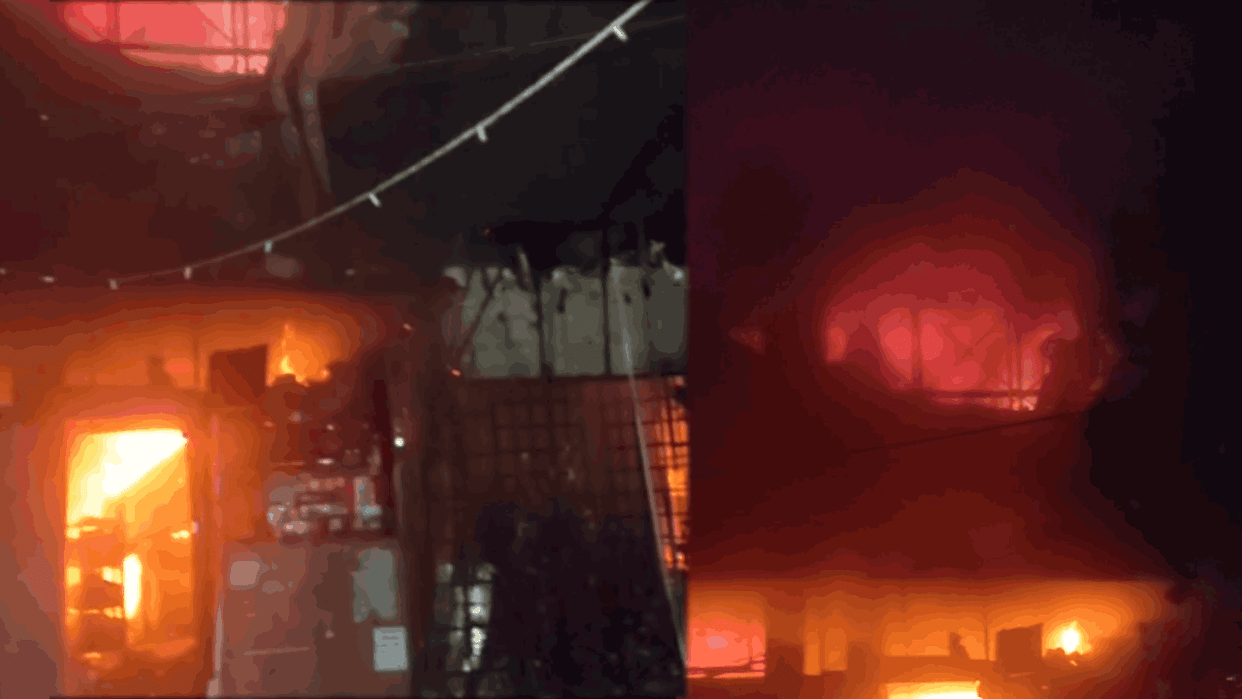 A huge fire broke out in a cafe in Mayur Vihar
