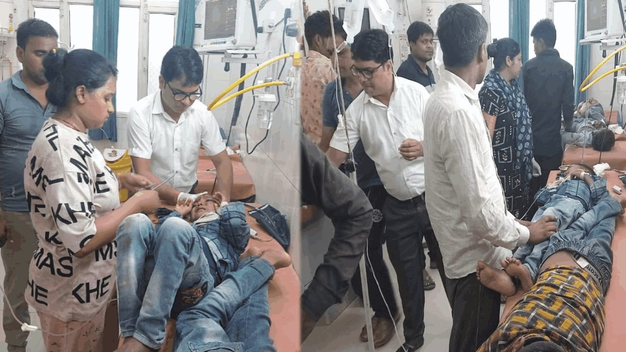 School car and bus collide in Kasganj Road Accident News