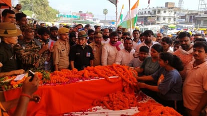 Subedar Major Suresh of Chandauli died in an accident few days after promotion