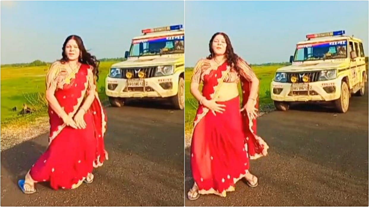 Viral Reel: Video of a woman stopping a police vehicle in Saharsa and making a reel goes viral