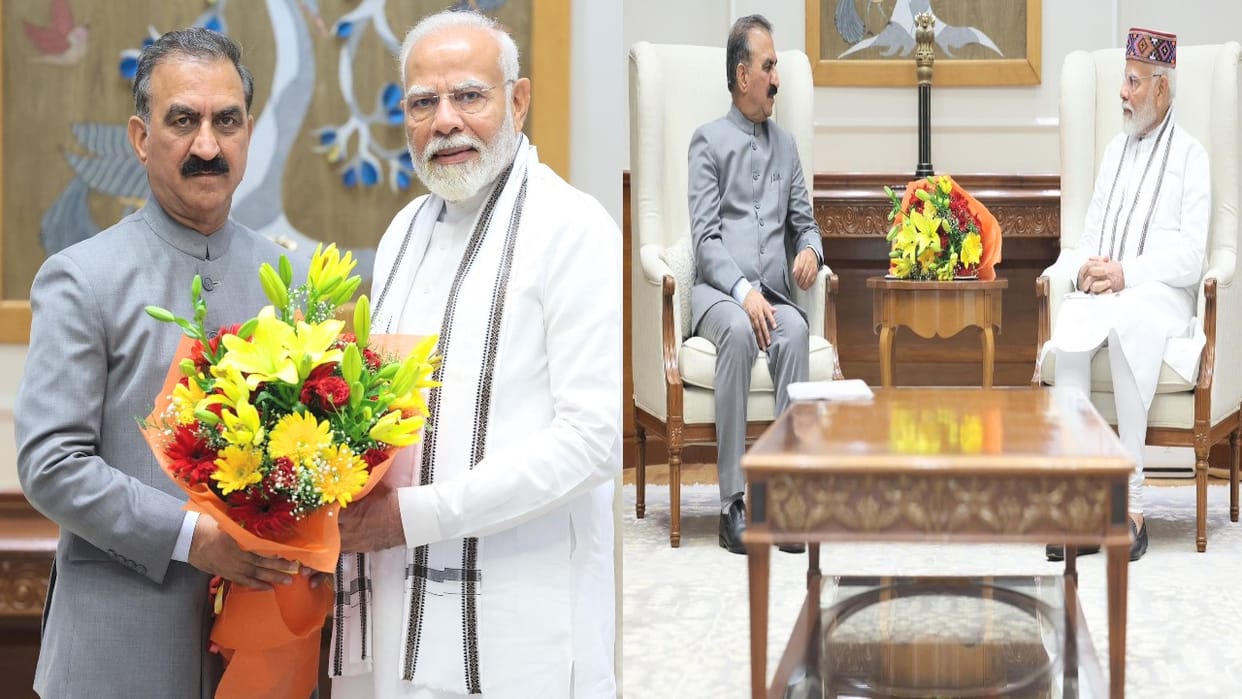 CM sukhvinder Sukhu calls on PM Narendra Modi discussed issues including electricity royalty, stake in BBMB