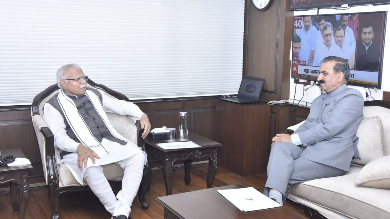 Himachal CM Sukhu met Union Minister Khattar raised the issue of pending dues with BBMB