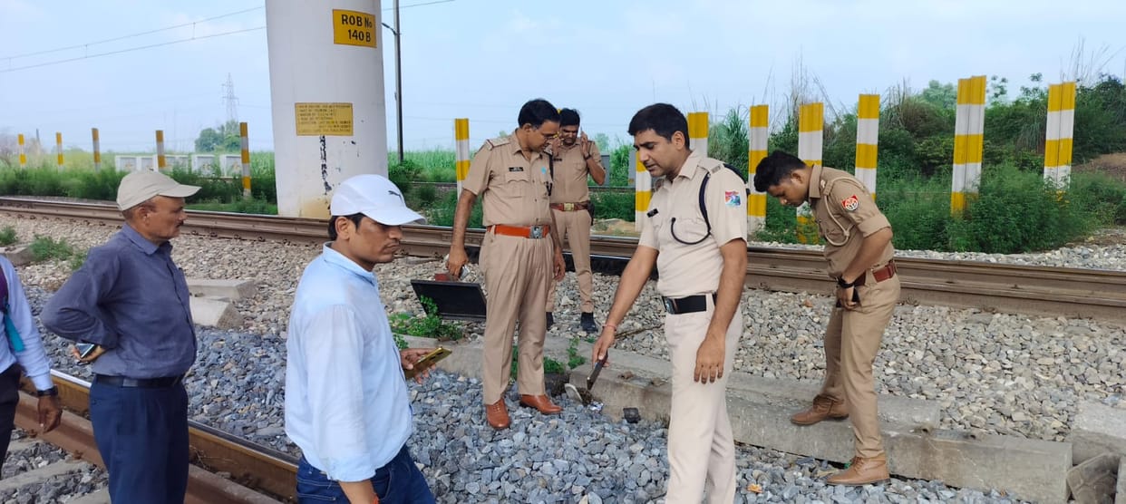 Goods train saved from overturn, Anti-social elements placed sleepers on the track of DFC