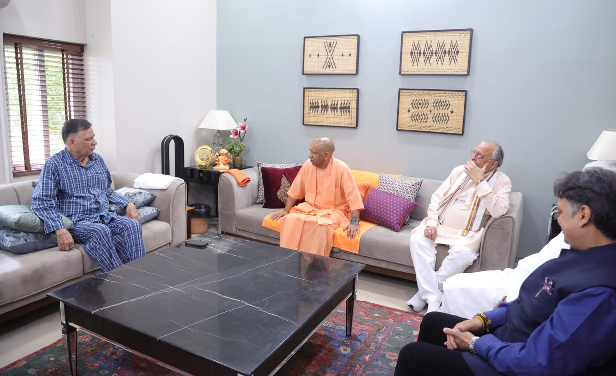 CM Yogi Adityanath meets to Vidhansabha chief Satish Mahana.