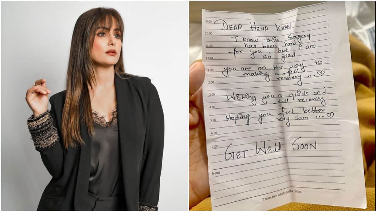 Hina Khan Battle with breast cancer: actress shares photo from hospital bed after surgery says Still in pain