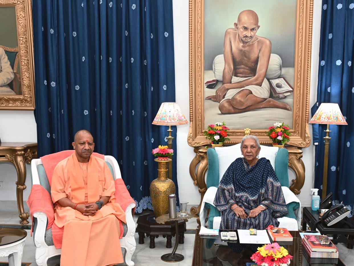 CM Yogi Adityanath meets to UP governor in Lucknow.