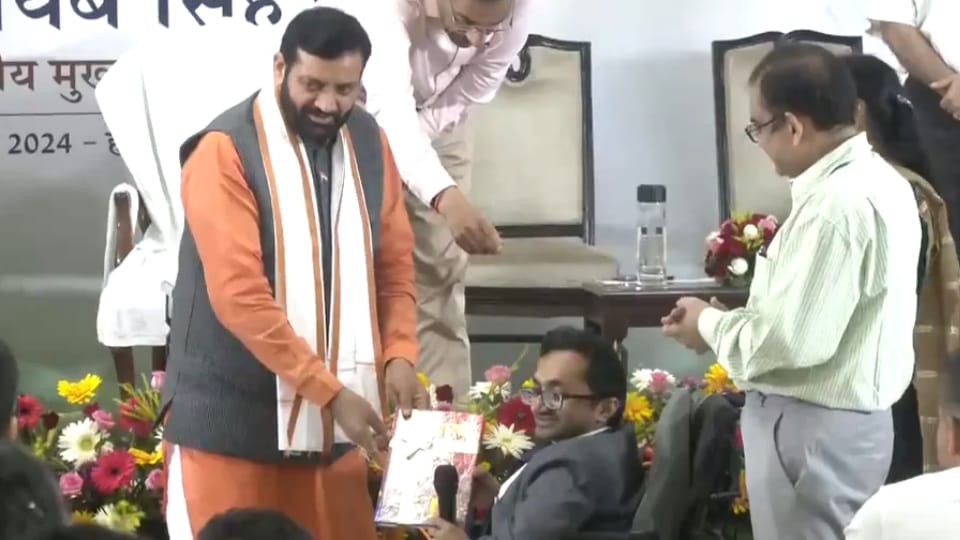 Haryana CM Nayab Singh Saini felicitates candidates successfully cleared HPSC
