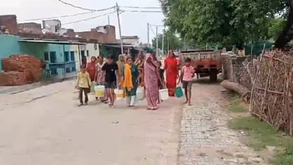 Taps were installed in Jhansi but no water came Under Har Ghar Jal scheme