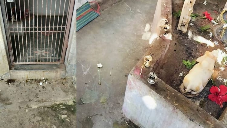 UP News: शरारती तत्वों ने मंदिर में मूर्तियों पर फोड़े अंडे, लोगों में आक्रोश; क्षेत्र में तनाव का माहौल