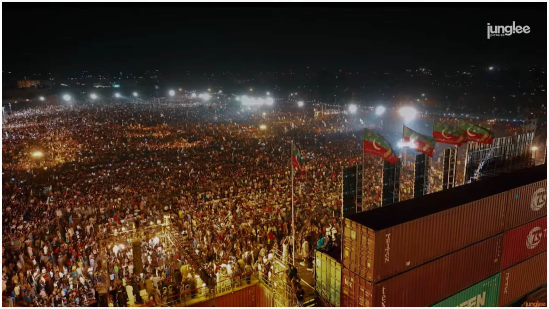 Imran Khan Party Pakistan Tehreek e Insaf jalsa visual Shown in Janhvi Kapoor upcoming film Ulajh Trailer News