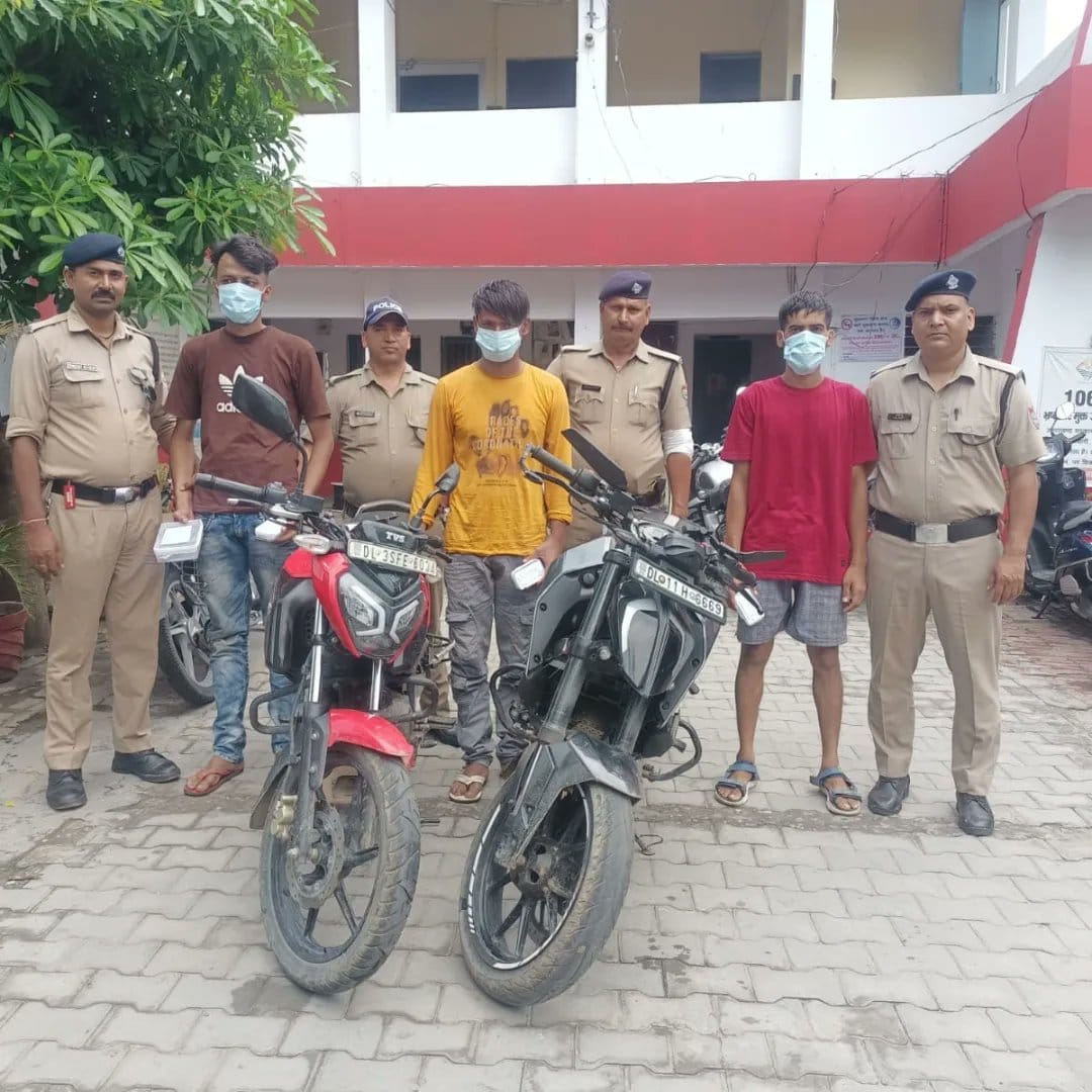 Haridwar News Three Youth Arrested for chain snatching after They stole sports bike from Delhi