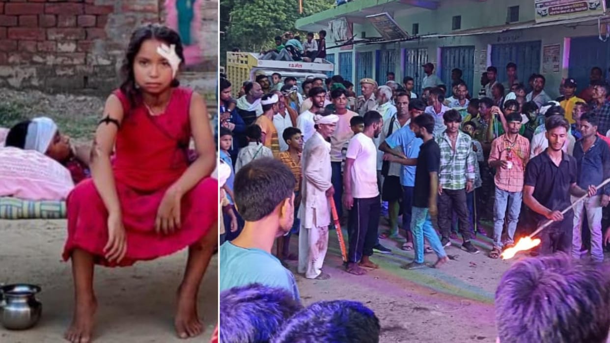 During the procession of Tazia on muharram balcony fell four children injured lot of screaming