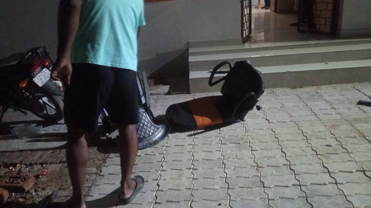 Angered by power cut, villagers attacked the power house, vandalized it heavily.