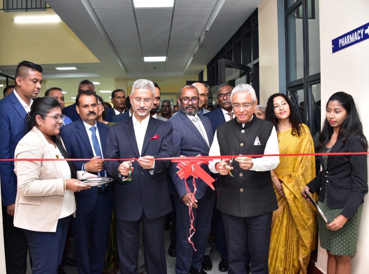 EAM Jaishankar inaugurates "Mediclinic project" at Grand Bois in Mauritius