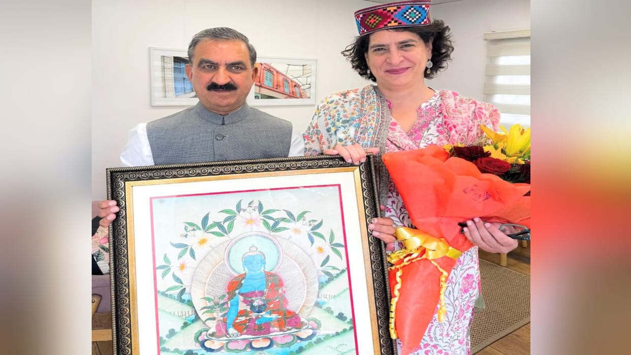 cm sukhvinder sukhu calls on Priyanka Gandhi in New Delhi, discussed schemes and development works