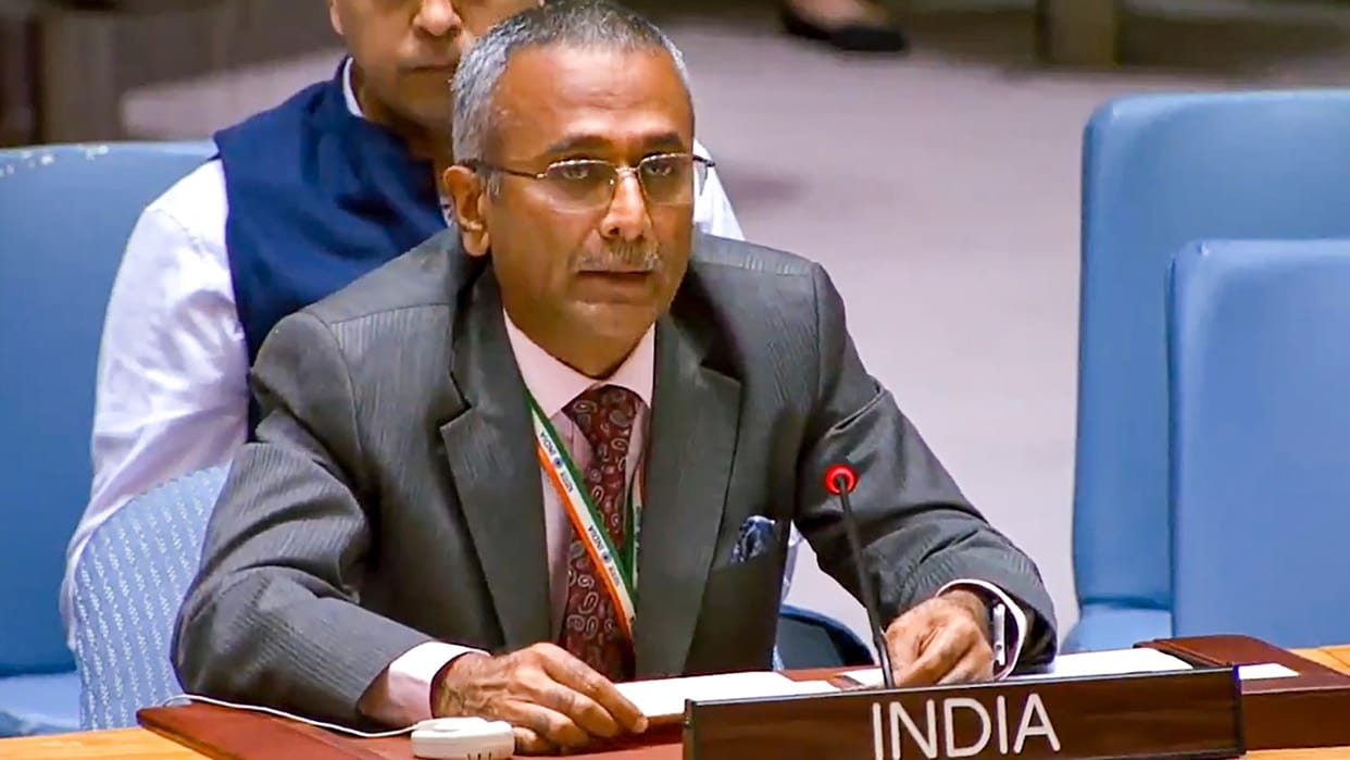 Continuing humanitarian crisis due to Israel-Hamas conflict india in UN