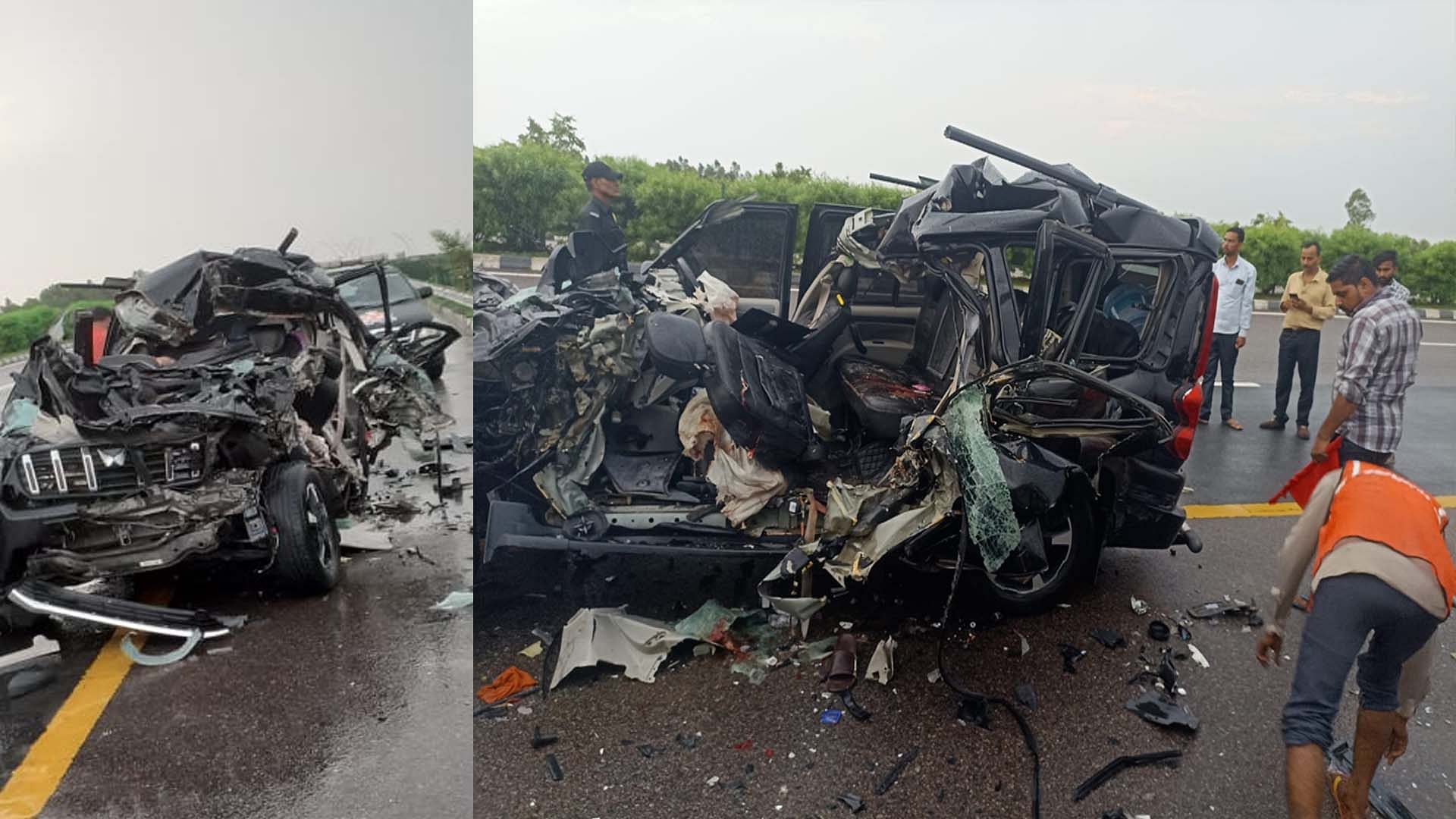 Accident In Unnao Scorpio Overturned On Lucknow Agra Expressway Five Dead Amar Ujala Hindi 5084