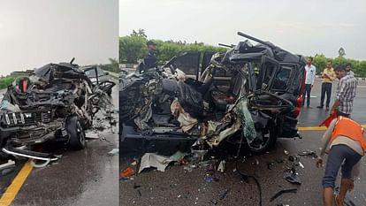 accident in Unnao: Scorpio overturned on Lucknow-Agra Expressway, five dead