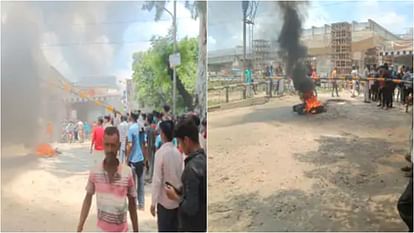 Bettiah News: A bike rider died after being hit by a truck, another seriously injured; people blocked road