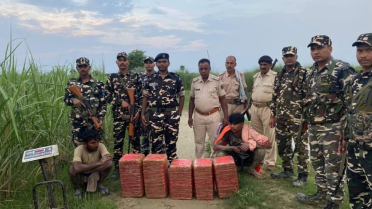 Crime: huge amount of ganja recovered in a joint operation by SSB and police in Motihari, 2 smugglers arrested