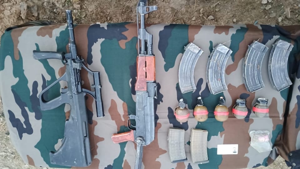 kupwara keran encounter on arms and ammunition recovered from two killed terrorists