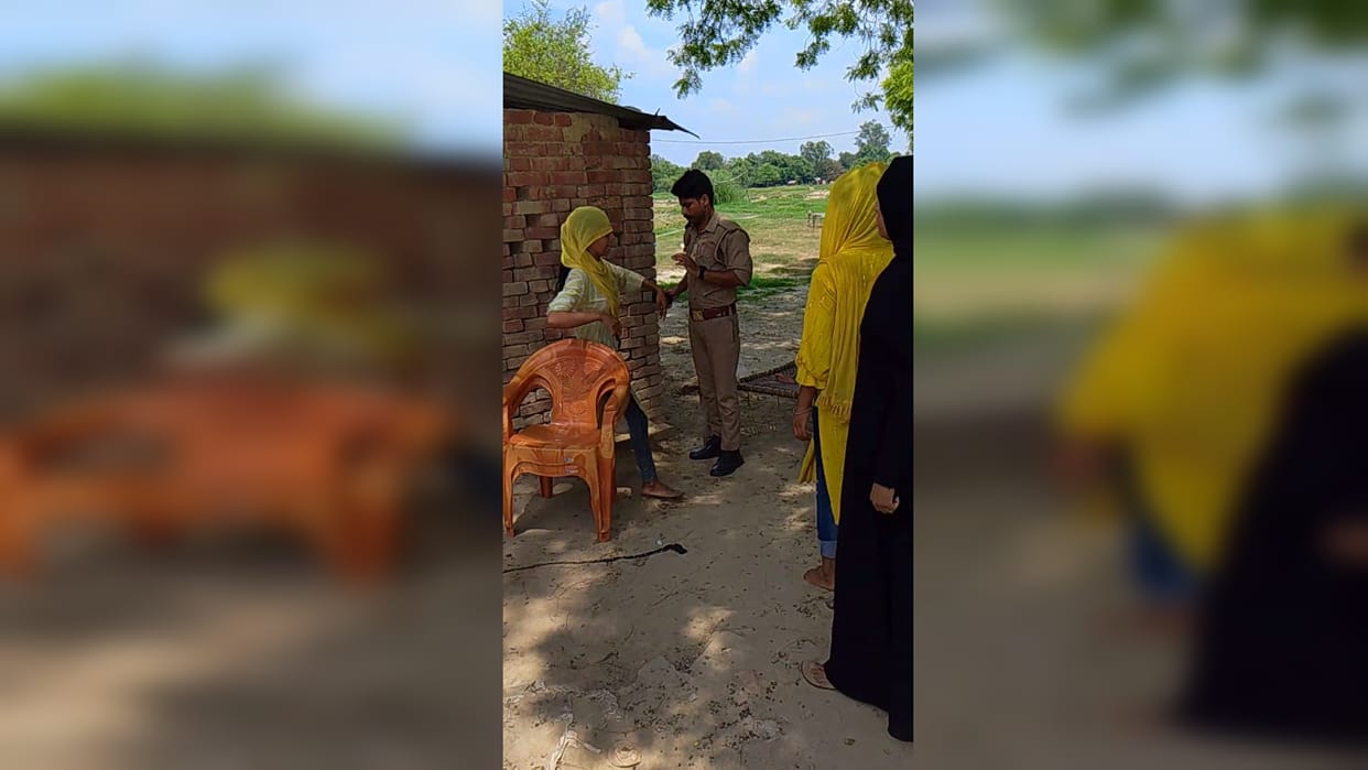 Policeman who reached village on information of fight caught hold of girl's hand, video goes viral on social m