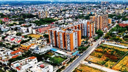 मुरादाबाद शहर की ड्राेन से ली गई तस्वीर