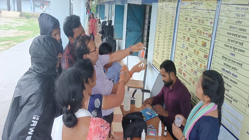 PHE department team checked the quality of water