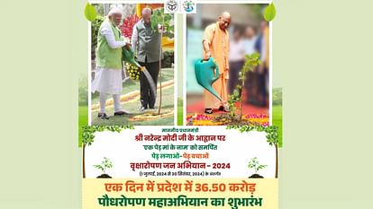 UP: 36.50 crore plants will be planted in Uttar Pradesh.